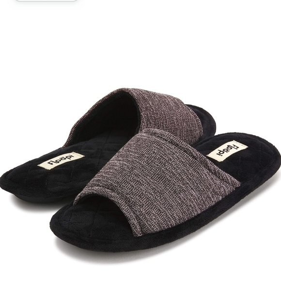 NWT Women's Black Floopi Slippers Size L 9/10 - Picture 1 of 12